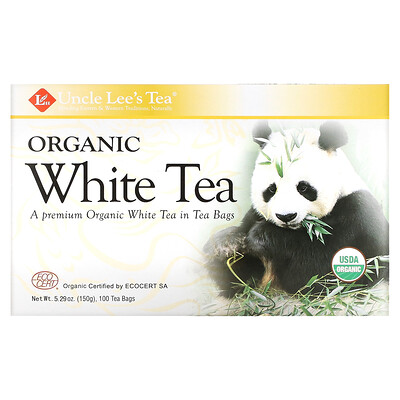 

Uncle Lee's Tea Organic White Tea 100 Tea Bags 5.29 oz (150 g)