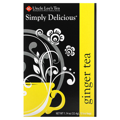 Uncle Lee's Tea Simply Delicious Ginger Tea 18 Tea Bags 1.14 oz (32.4 g)