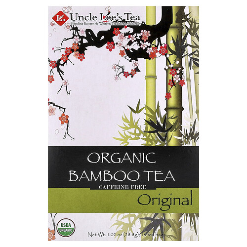 Uncle Lee's Tea, Organic Bamboo Tea, Bio-Bambus-Tee, koffeinfrei, Original, 18 Teebeutel, 28,8 g (1,02 oz.)
