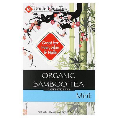 Uncle Lee's Tea  Organic Bamboo Tea  Mint  Caffeine Free  18 Tea Bags  1.02 oz (28.8 g)
