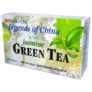 Uncle Lee's Tea, Легенды Китая, зеленый чай, с жасмином, 100 пакетиков, 5,64 унции (160 г)