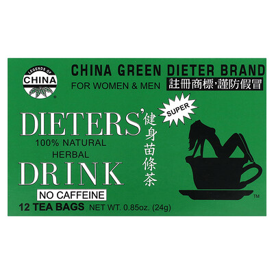 Uncle Lee's Tea  Dieters' 100% Natural Herbal Drink  No Caffeine  12 Tea Bags  0.85 oz (24 g)