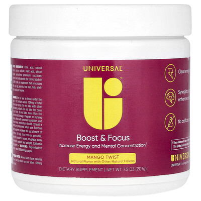 Universal U  Boost & Focus  Mango Twist  7.3 oz (207 g)