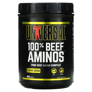 Universal Nutrition, 100% Beef Aminos, Aminoácidos de carne de res, 400 comprimidos