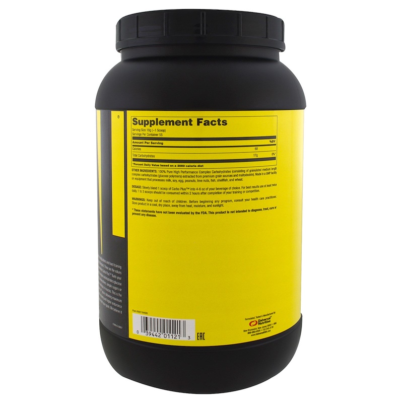 Universal Nutrition, Carbo Plus, HighEnergy Complex Carbohydrate Drink
