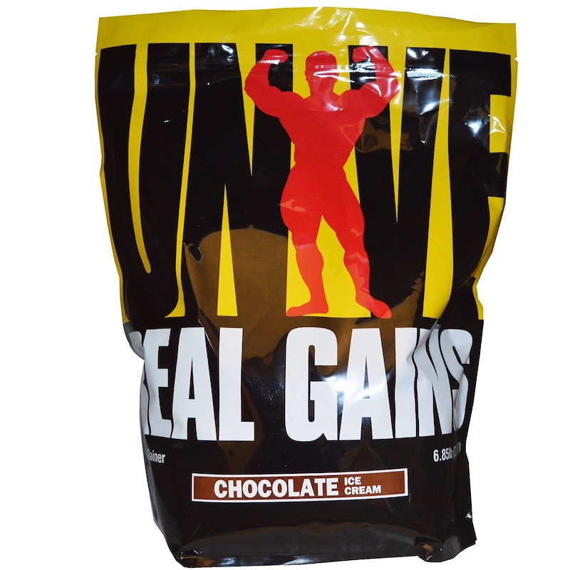Universal Nutrition, Real Gains, Weight Gainer, Chocolate Ice Cream, 6.