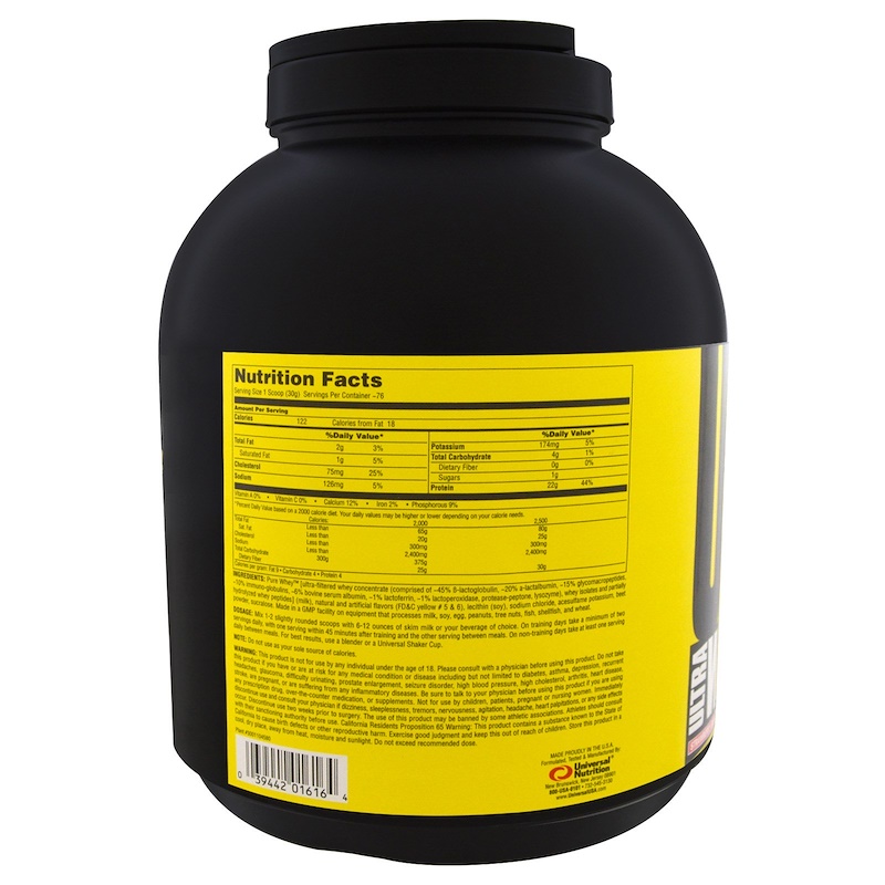 Universal Nutrition, Ultra Whey Pro, Protein Powder, Strawberry Banana