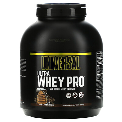 

Universal Nutrition Ultra Whey Pro Protein Powder Double Chocolate Chip 5 lb (2.27 kg)