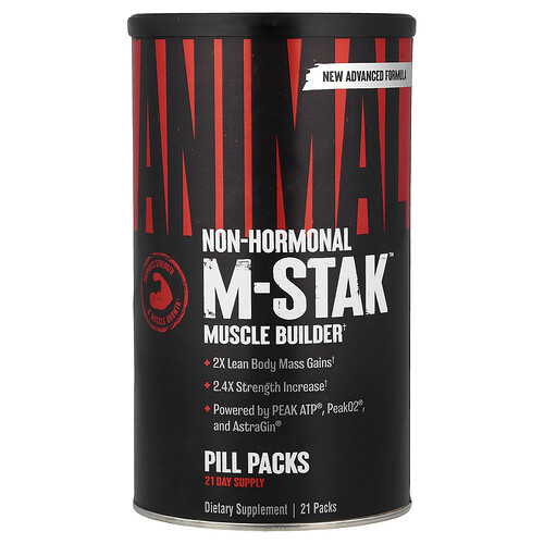 Animal, M-Stak, Umfassendes nicht-hormonelles Paket, 21 Päckchen
