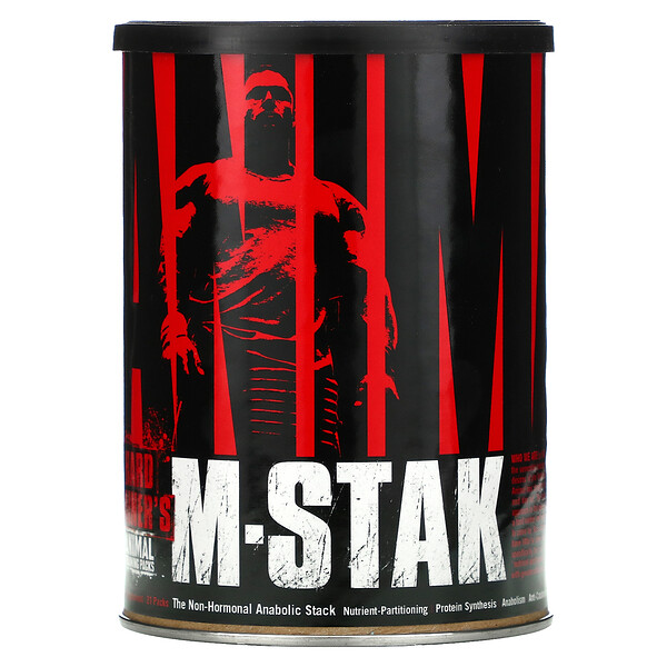 Universal Nutrition‏, תוסף תזונה Animal M-Stak,‏ ‏Hard Gainer's Training Pack, ‏21 שקיקים