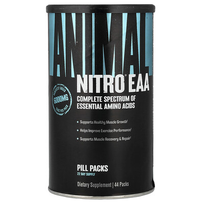 Product Image for Animal, Nitro EAA, Complete Spectrum of Essential Amino Acids, 44 Packs