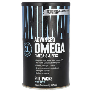 Animal, Geavanceerde Omega-3 & EFAS-pillenpakketten, 30 pakketten