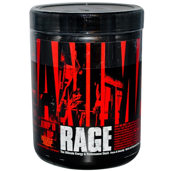 Universal Nutrition, Animal Rage, The Ultimate Energy & Performance Stack, Orange Juiced, 315 g (Discontinued Item) 
