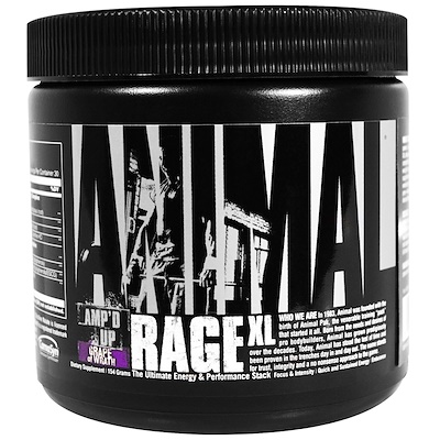 Universal Nutrition Животный гнев XL, Amp'd Up, виноградный взрыв, 154 г