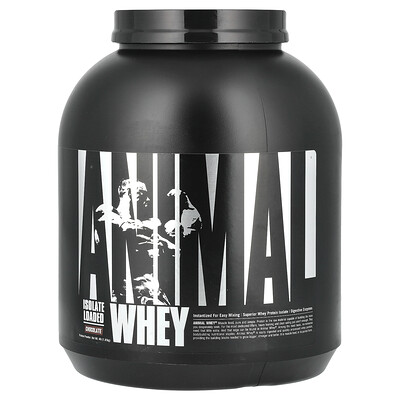 Animal  Isolate Loaded Whey Protein Powder  Chocolate   4 lb (1.81 kg)