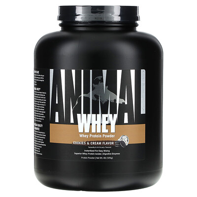

Animal, Whey Protein Powder, Cookie & Cream, 4 lb (1.81 kg)
