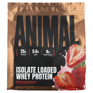 Animal, Isolate Loaded Whey Protein Powder, Strawberry, 2 lb (907 g)