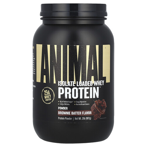 Animal, Isolate Loaded Whey Protein™ Powder, Molkenproteinpulver, Brownie-Teig, 907 g (2 lb.)