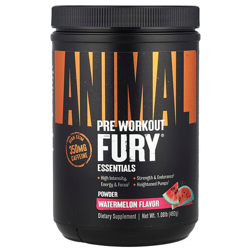 Animal, Fury®, Essentials, Pre Workout, Wassermelone, 492 g (1,08 lb.)