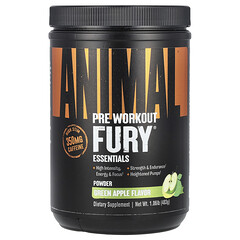 Fury® Essentials, перед тренуванням, зелене яблуко, 483 г