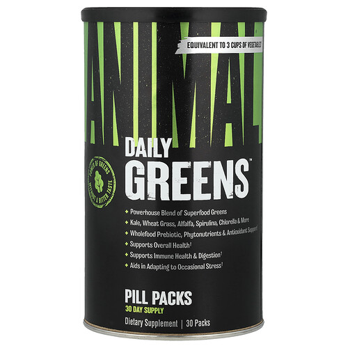 Animal, Daily Greens Pill Packs, Pillen-Päckchen für die tägliche Versorgung mit grünem Blattgemüse, 30 Päckchen