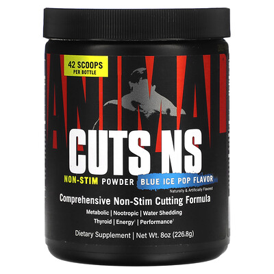 

Animal, Cuts NS Non-Stim, порошок с голубым льдом, 226,8 г (8 унций)