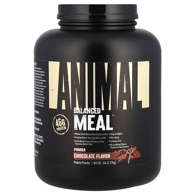 Product Image for Animal, Balanced Meal , Protein Powder, Chocolate, 5 lbs (2.27 kg)