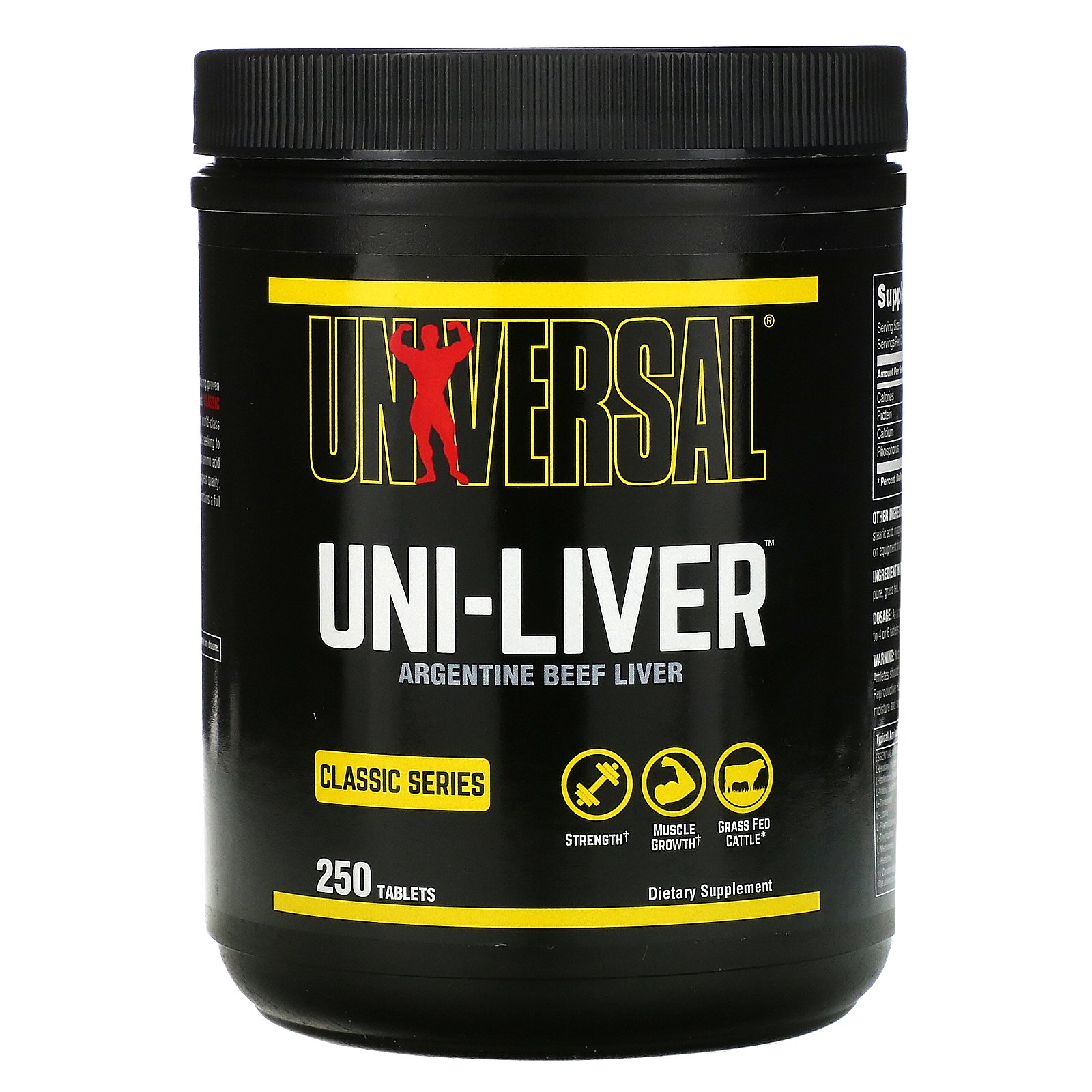 Universal Nutrition, Uni-Liver, Desiccated Liver Supplement, 250