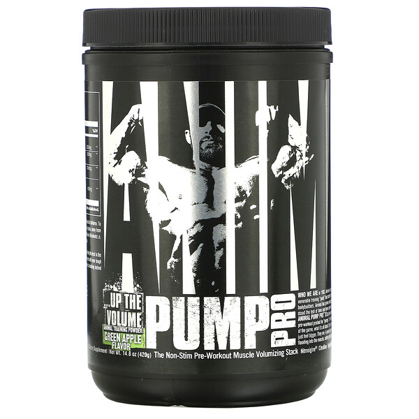 Universal Nutrition‏, Animal Pump Pro, Non-Stim Pre-Workout, Green Apple, 14.8 oz (420 g)