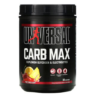 Universal Nutrition, Carb Max, Replenish Glycogen & Electrolytes, Fruit Punch, 1.39 lb (632 g)