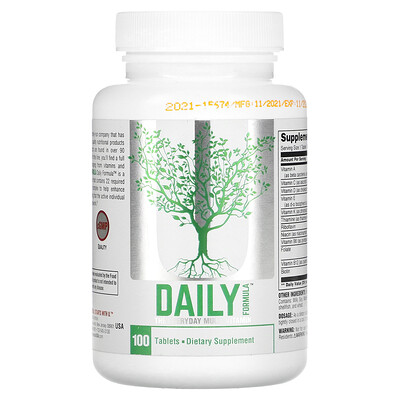 Universal Nutrition DailyFormula, мультивитамины на каждый день, 100таблеток
