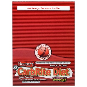 Отзывы о Юниверсал Нутришэн, Doctor's CarbRite Diet, Sugar Free Bar, Raspberry Chocolate Truffle, 12 Bars, 2.00 oz (56.7 g) Each