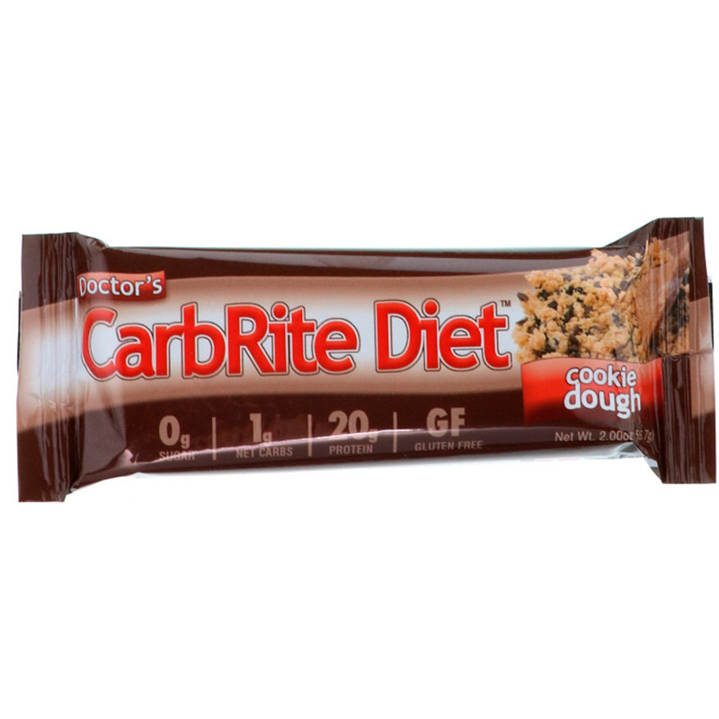 Universal Nutrition, Doctor's CarbRite Diet Bars, Cookie Dough, 12 Bars