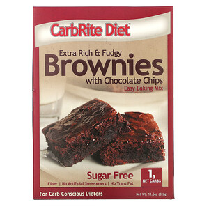 Отзывы о Юниверсал Нутришэн, CarbRite Diet, Extra Rich & Fudgy Brownies with Chocolate Chips, 11.5 oz (326 g)