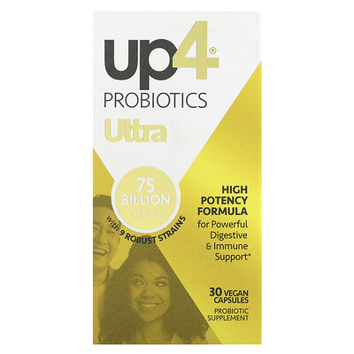 

up4 Probiotics Ultra 75 Billion CFUs 30 Vegan Capsules