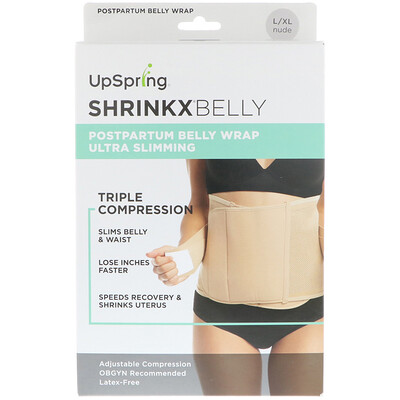 UpSpring Shrinkx Belly, Бандаж для послеродового периода, Размер L/XL, Телесный