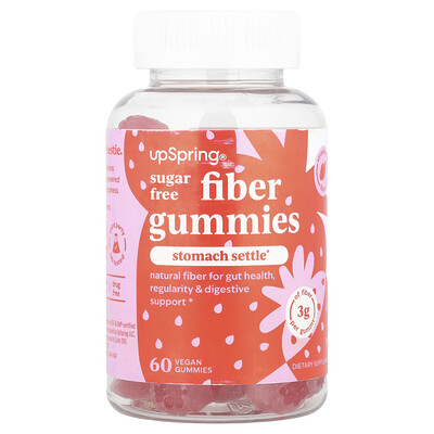 UpSpring  Fiber Gummies  Strawberry  60 Vegan Gummies
