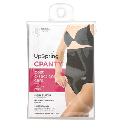 UpSpring C-Panty белье с силиконовой вставкой для ухода после кесарева сечения черный размер L/XL 1 шт.