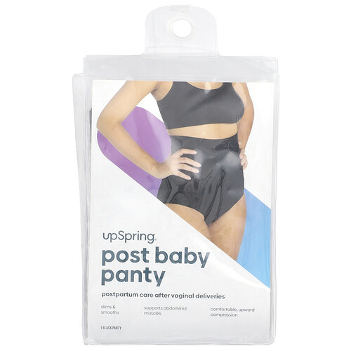 UpSpring, Post Baby Panty, Hoge Taille, 1X/2X, Zwart, 1 Stuk