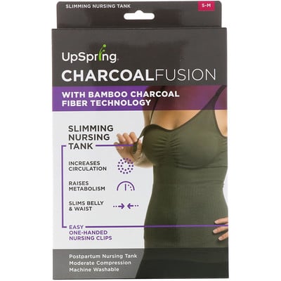 

UpSpring Charcoal Fusion, Slimming Nursing Tank, S-M, 1 Tank