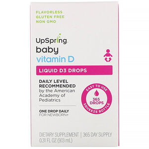 Отзывы о АпСпринг, Baby, Liquid D3 Drops, Vitamin D, 0.31 fl oz (9.13 ml)
