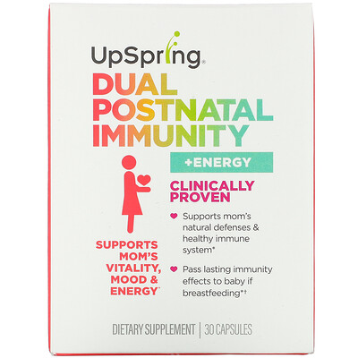 UpSpring Dual Postnatal Immunity + Energy, 30 Capsules