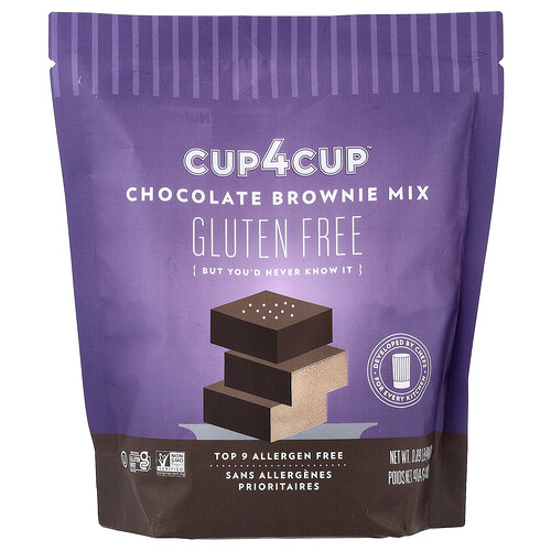 Cup4Cup, Chocolate Brownie Mix, Schokoladen-Brownie-Mix, glutenfrei, 404 g (0,89 lb.)