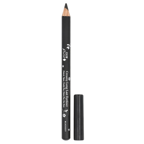 100% Pure Creamy Long Last Eyeliner, Blackest, 0.04 oz (1.14 g)