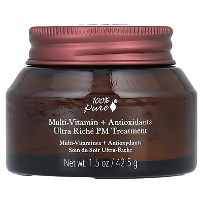 100% Pure  Muli-Vitamin + Antioxidants Ultra Riché PM Treatment  1.5 oz (42.5 g)