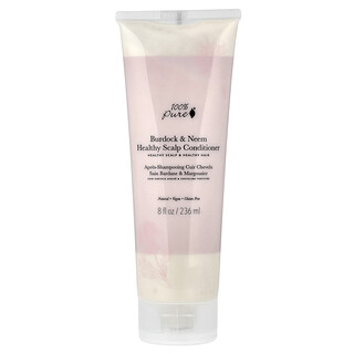 100% PURE, Acondicionador para un cuero cabelludo saludable con bardana y nim, 236 ml (8 oz. líq.)