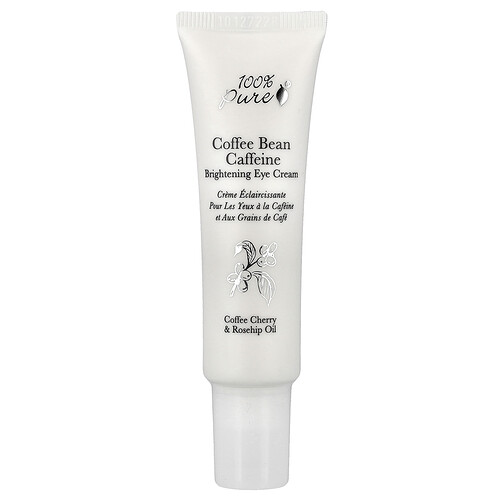 100% Pure Coffee Bean Caffeine Brightening Eye Cream, 1 fl oz (30 ml)