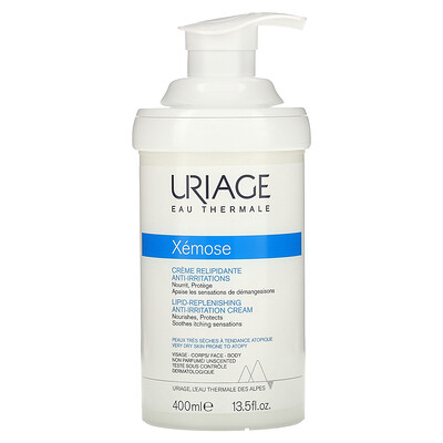 

Uriage Xemose Lipid-Replenishing Anti-Irritation Cream Unscented 13.5 fl oz (400 ml)