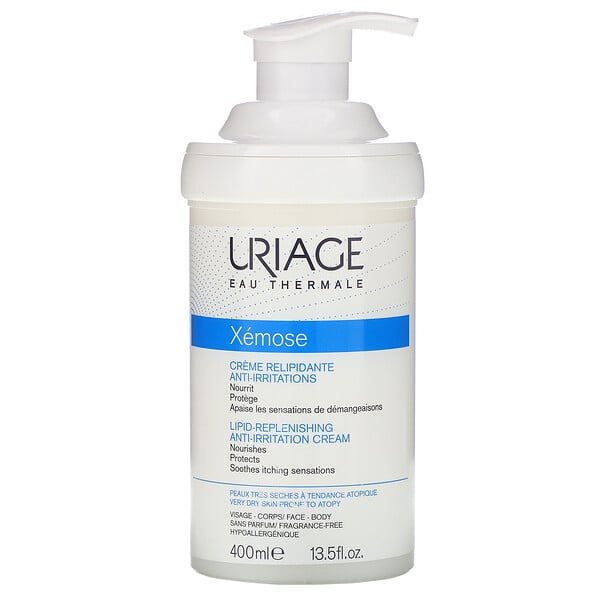Uriage, Xemose, Lipid-Replenishing Anti-Irritation Cream, Fragrance-Free, 13.5 fl oz (400 ml) 