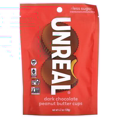 Unreal  Dark Chocolate Peanut Butter Cups  4.2 oz (120 g)